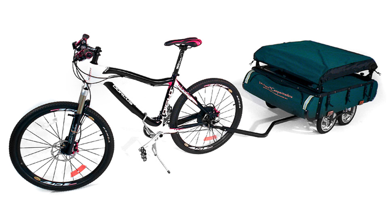 Illustration for article titled You Can Pull the World's Smallest Pop-Up Camper With Your Bike